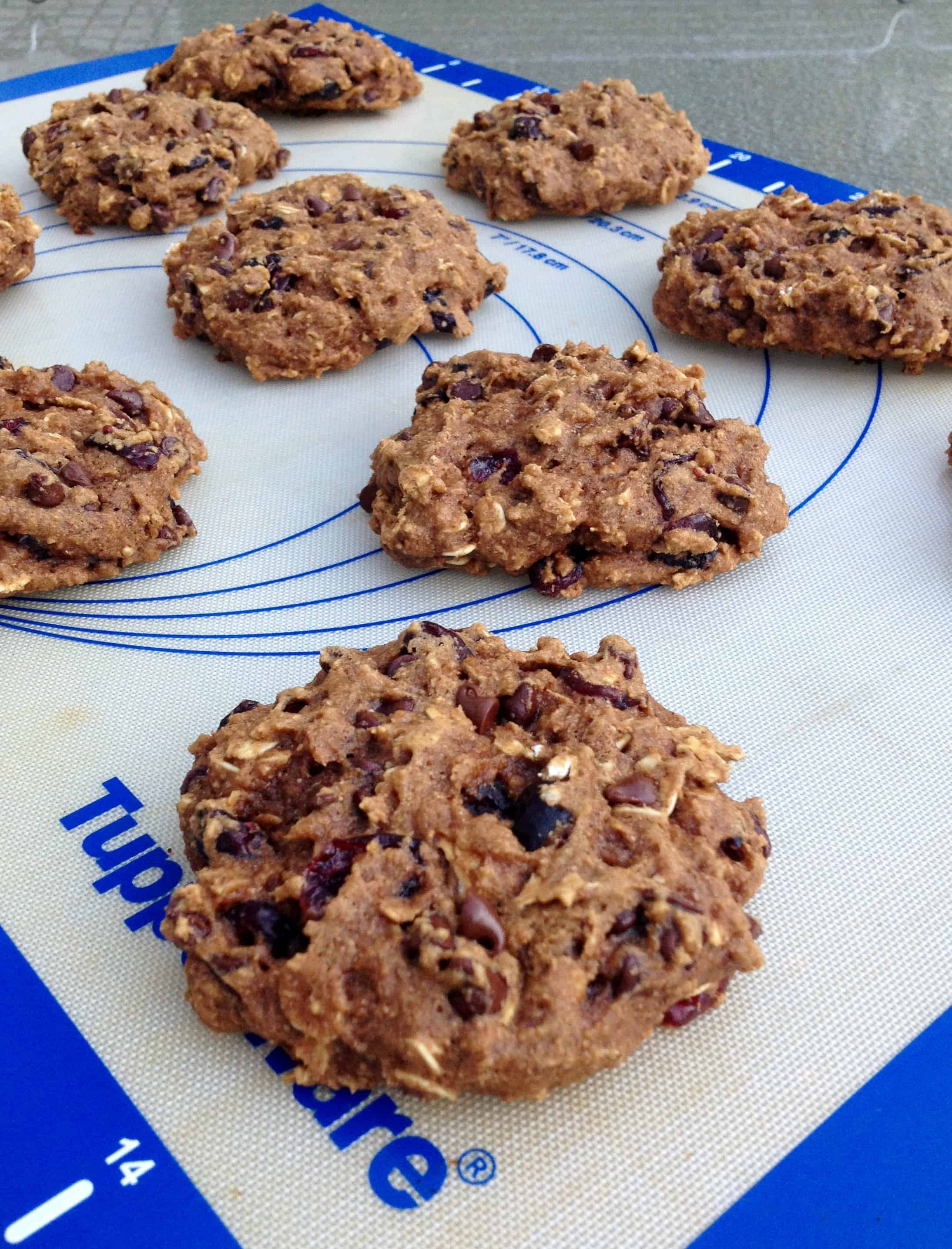 Whole Grain Oatmeal Cookies with Cranberries and Chocolate - Juggling ...