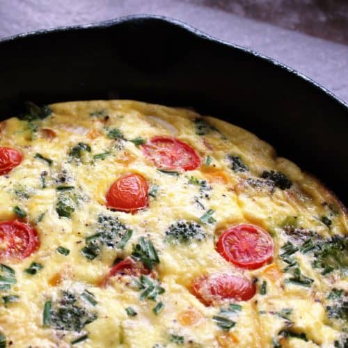 Loaded Veggie Frittata With Feta - Juggling With Julia